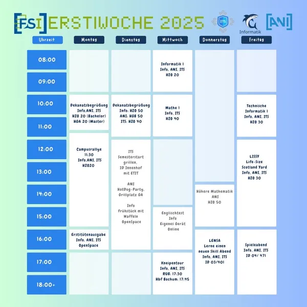 Macht mit bei der Erstiwoche 2025!